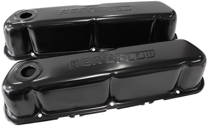 Aeroflow Performance Suit Ford 289-302-351 Windsor With Aeroflow Logo Black Steel Valve Covers AF1822-5002 Autofit