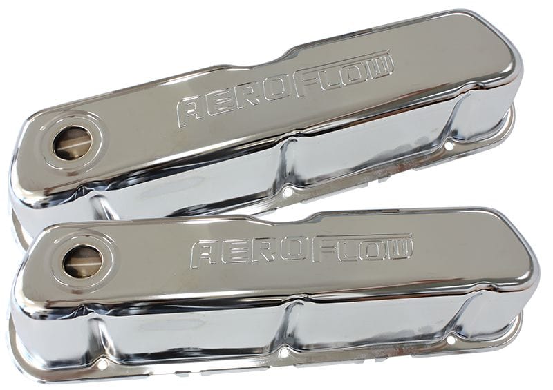 Aeroflow Performance Suit Ford 289-302-351 Windsor With Aeroflow Logo Chrome Steel Valve Covers AF1821-5002 Autofit