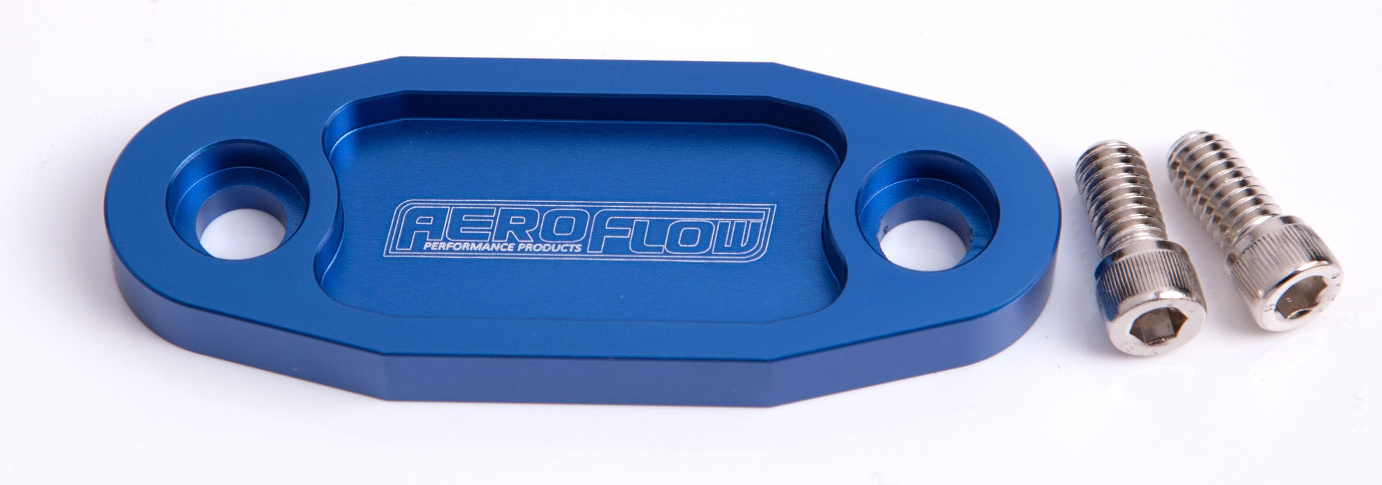 Aeroflow Performance Suit Ford 302-351C Billet Fuel Pump Block-Off Plate - Blue AF64-2020 Autofit