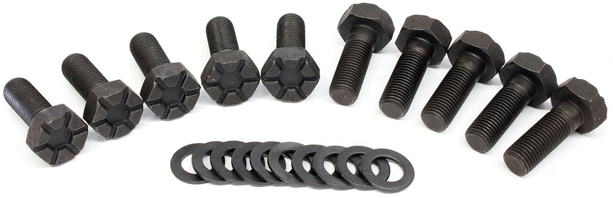 Aeroflow Performance Suit Ford 9", 7/16" Thread x 31.5mm (1-1/4") UHL pack of 10 Ring Gear Bolts AF5075-1012 Autofit