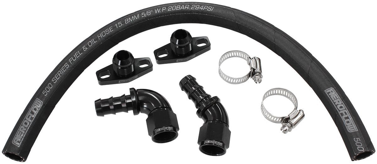 Aeroflow Performance Suit Ford Falcon BA-BF & FG with Standard GT35 Turbo Turbo Oil Drain Kit AF463-20 Autofit