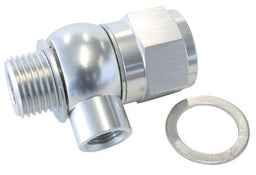 Aeroflow Performance Suit GM LS Series engine, 1/8" NPT port, Silver finish Oil Pressure Adapter AF166-05-02S Autofit