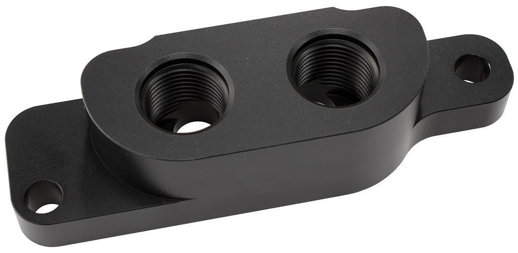 Aeroflow Performance Suit GM LS Series Oil Block Adapter with 2x Female -10ORB Ports AF82-2013 Autofit