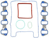 Aeroflow Performance Suit GM LSA 6.2L Supercharged V8 LSA Intake Gasket Kit (6-Piece Set) AF1850-1010 Autofit