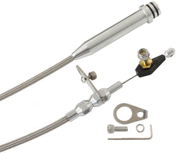 Aeroflow Performance Suit GM TH700 & Early 4L60E Transmission Kickdown Cable With Stainless Steel Cover & Chrome Ends AF72-7000 Autofit