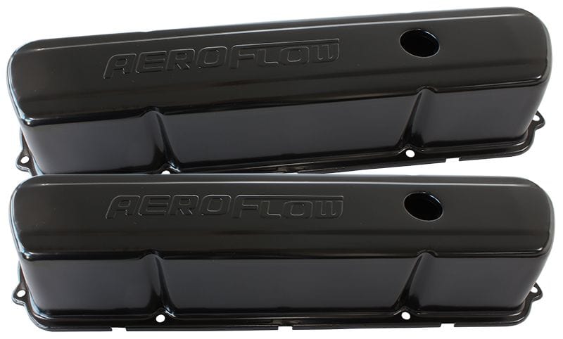 Aeroflow Performance Suit Holden 253-308 With Aeroflow Logo Black Steel Valve Covers AF1822-5004 Autofit