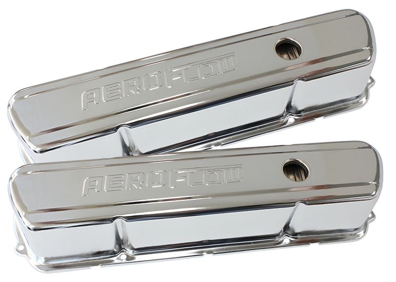 Aeroflow Performance Suit Holden 253-308 With Aeroflow Logo Chrome Steel Valve Covers AF1821-5004 Autofit