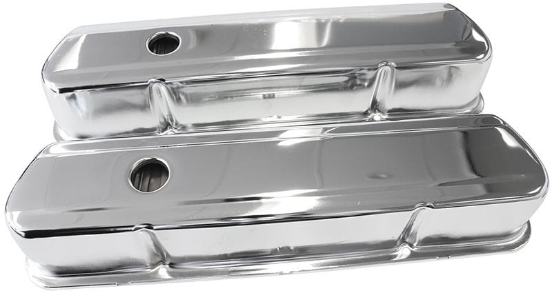 Aeroflow Performance Suit Holden 253-308 Without Aeroflow Logo Chrome Steel Valve Covers AF1821-5054 Autofit