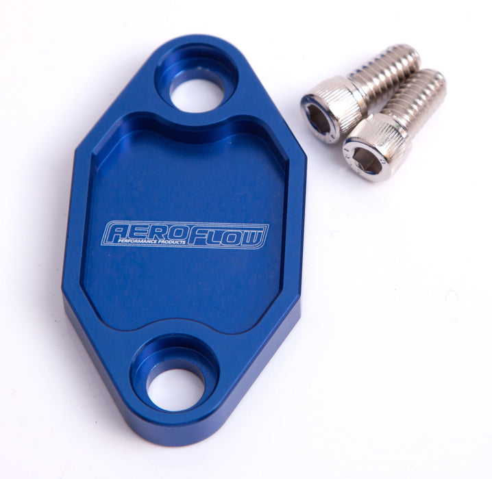 Aeroflow Performance Suit Holden Billet Fuel Pump Block-Off Plate - Blue AF64-2029 Autofit