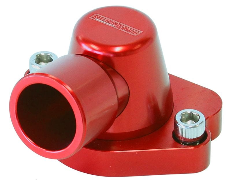 Aeroflow Performance Suit Holden V8 (Swivel. No Heater Outlet) Billet Thermostat Housing - Red AF64-2056R Autofit