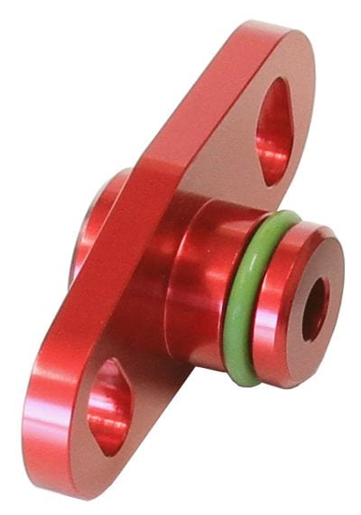Aeroflow Performance Suit Mitsubishi 16mm Seal & 37-40mm Centres Fuel Rail Adapter (Red) AF64-2066R Autofit