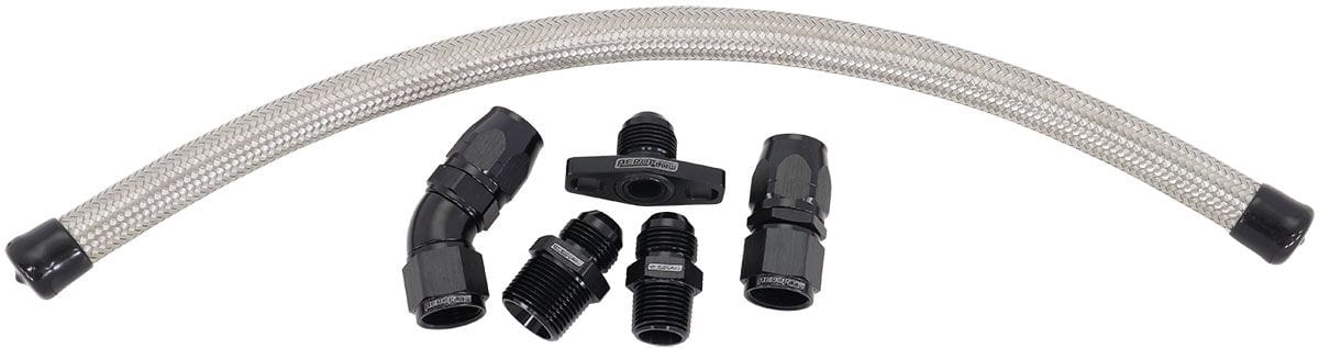 Aeroflow Performance Suit Nissan RB,SR,CA engines with Aftermaket High Mount Turbo Turbo Oil Drain Kit AF463-23 Autofit