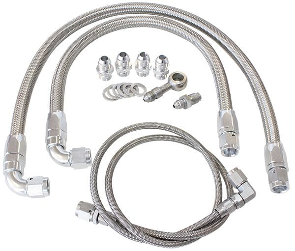 Aeroflow Performance Suit Nissan SR20 S14 and S15 Turbo Oil & Water Feed Line Kit AF30-1002 Autofit