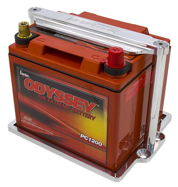 Aeroflow Performance Suit Odyssey ODPC1200 battery, Polished finish Billet Aluminium Battery Trays AF64-2102 Autofit