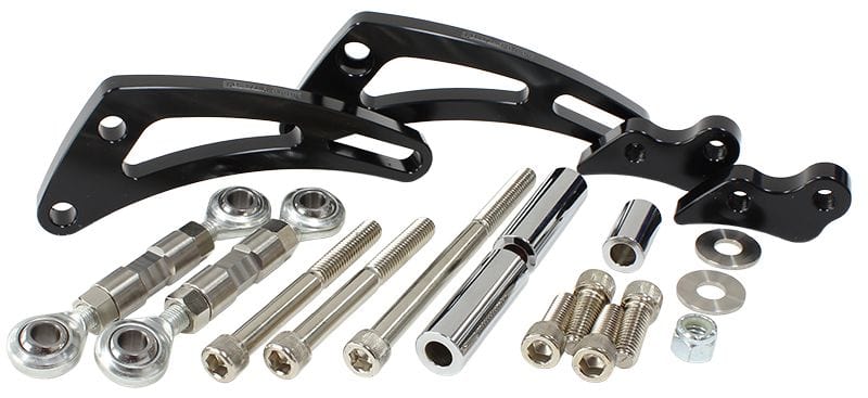 Aeroflow Performance Suit S/B Chev Low Mount Billet A/C Compressor Bracket, Black AF64-4012BLK Autofit