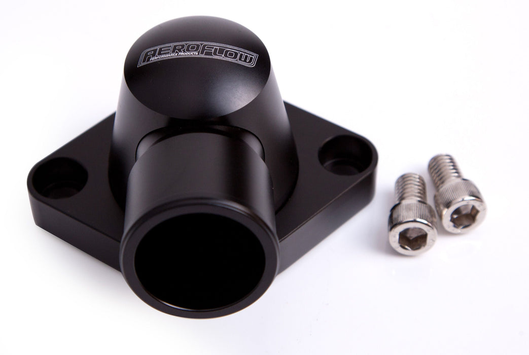 Aeroflow Performance Suit SB, BB Chevy, (Swivel) Billet Thermostat Housing - Black AF64-2034BLK Autofit