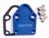 Aeroflow Performance Suit SB Chevy Billet Fuel Pump Block-Off Plate - Blue AF64-2028 Autofit