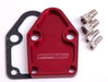Aeroflow Performance Suit SB Chevy Billet Fuel Pump Block-Off Plate - Red AF64-2028R Autofit