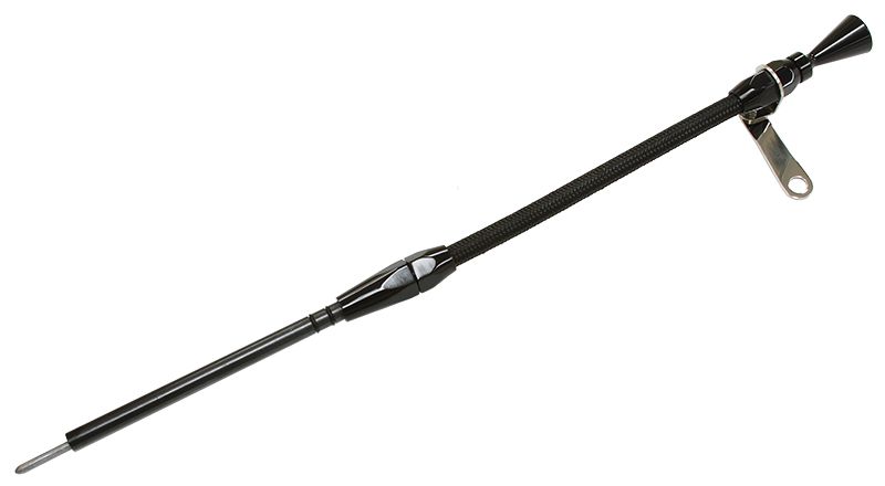 Aeroflow Performance Suit SB Chevy (Late Model Drivers Side) Stainless Steel Flexible Engine Dipstick - Black AF64-2109BLK Autofit