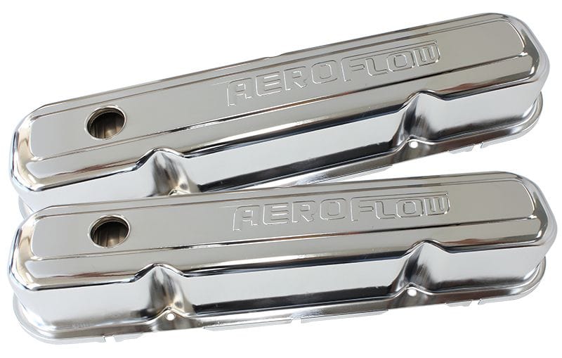 Aeroflow Performance Suit SB Chrysler 318-340-360 With Aeroflow Logo Chrome Steel Valve Covers AF1821-5006 Autofit