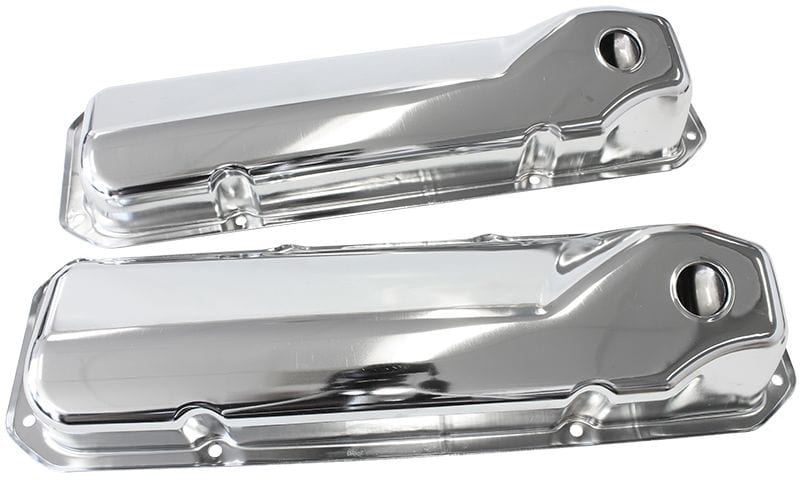 Aeroflow Performance Suit SB Ford 302-351 Cleveland Without Logo Chrome Steel Valve Covers AF1821-5051 Autofit