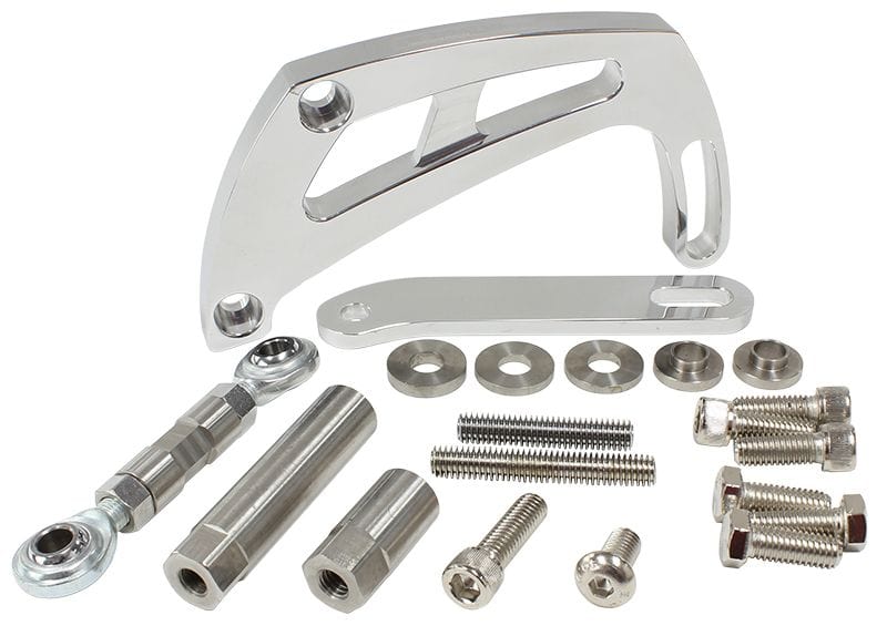 Aeroflow Performance Suit Small Block Chevy, High mount passenger side with long water pum Billet Aluminium Power Steering Bracket AF64-4011 Autofit