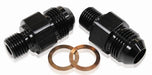 Aeroflow Performance Suit TH400, 1/4" NPSM Thread to -8AN (Pair) Transmission Cooler Adapter AF375-08BLK Autofit