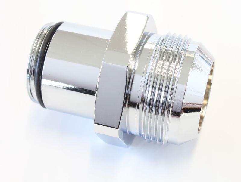 Aeroflow Performance Suits 360° Swivel Aeroflow Water Necks -20 AN Water Neck Adapter - Chrome AF64-2074C Autofit