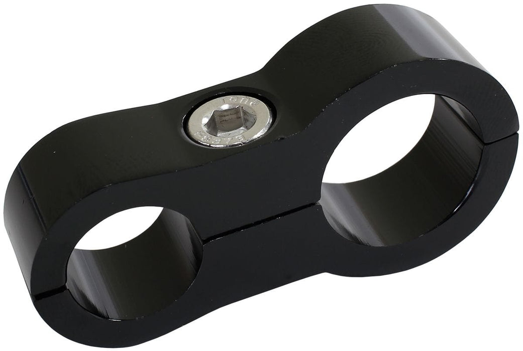 Aeroflow Performance Suits -6 and -10 Braid Hose or -8 and -12 Teflon Hose Stepped Billet Dual Hose Separator - Black Finish AF156-09-12BLK Autofit