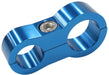 Aeroflow Performance Suits -6 and -10 Braid Hose or -8 and -12 Teflon Hose Stepped Billet Dual Hose Separator - Blue Finish AF156-09-12 Autofit