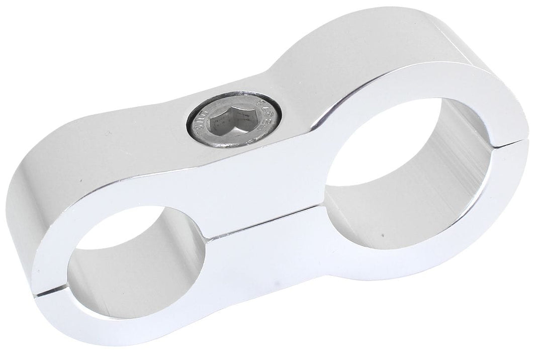 Aeroflow Performance Suits -6 and -10 Braid Hose or -8 and -12 Teflon Hose Stepped Billet Dual Hose Separator - Silver Finish AF156-09-12S Autofit