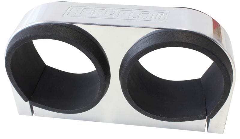 Aeroflow Performance Suits Aeroflow/Bosch 044 Fuel Pumps. Can also be used as a 2-5/8" Gau Dual Billet Fuel Pump Bracket - Polished AF64-2902P Autofit