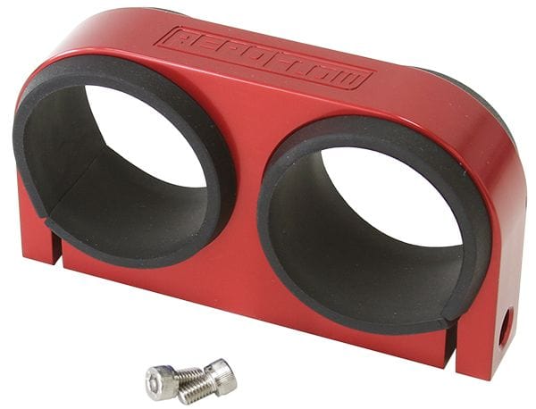 Aeroflow Performance Suits Aeroflow/Bosch 044 Fuel Pumps. Can also be used as a 2-5/8" Gau Dual Billet Fuel Pump Bracket - Red AF64-2902R Autofit