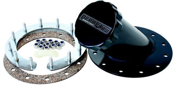 Aeroflow Performance Suits Aeroflow Fuel Cells, Black Finish Remote Fuel Cell Filler 45° 2-1/2" Neck AF85-3000BLK Autofit
