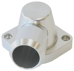 Aeroflow Performance Suits GM LS1 & LS2. Housing is designed to suit LS2 thermostat. Billet Swivel Thermostat Housing - Silver Finish AF64-2092S Autofit