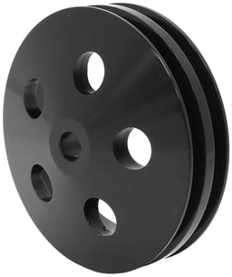 Aeroflow Performance Suits GM Saginaw Pump Power Steering Pump Pulley with Double Groove - Black Finish AF83-1004BLK Autofit