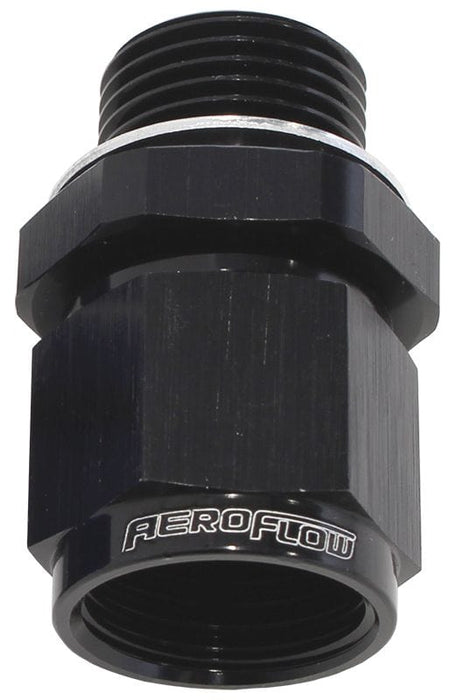 Aeroflow Performance Supplied With Washer, Black Finish Male M18 x 1.5 to Female -8AN Swivel Adapter AF906-08-M18BLK Autofit