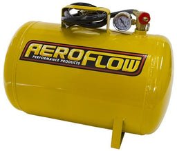 Aeroflow Performance Tank Dimensions: 15-3/4" (400mm) x 11-13/16" (300mm) 5 Gallon Steel Portable Air Tank - Yellow (125 PSI Max) AF77-3010 Autofit