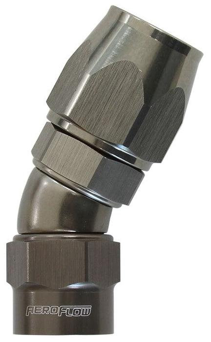 Aeroflow Performance Titanium Finish. Suits Kryptalon® Series Hose Kryptalon® Series Heavy Duty One Piece Swivel 30° Hose End -8AN AF7857-08 Autofit