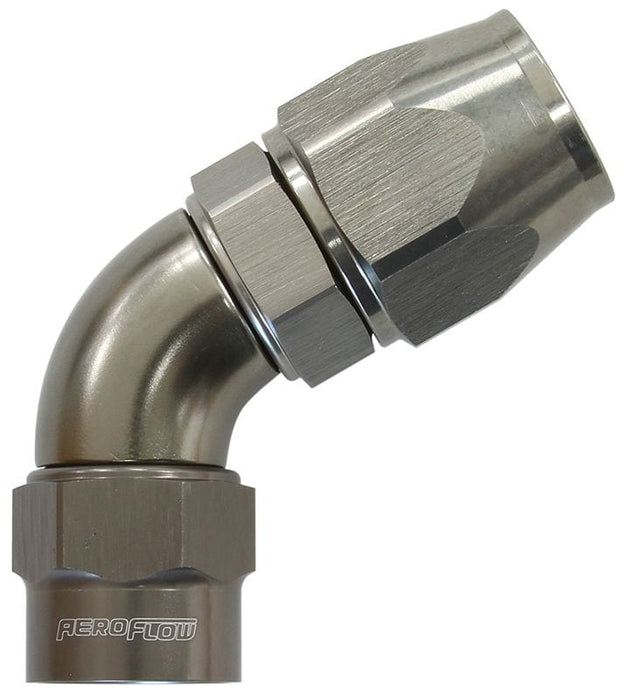 Aeroflow Performance Titanium Finish. Suits Kryptalon® Series Hose Kryptalon® Series Heavy Duty One Piece Swivel 60° Hose End -12AN AF7858-12 Autofit