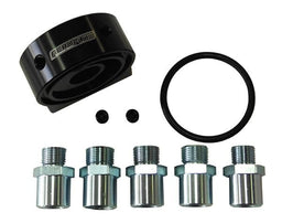 Aeroflow Performance Universal fitment, with 2 x 1/8" NPT ports, Black anodised finish Billet Oil Cooler Sandwich Adapter AF64-2108 Autofit