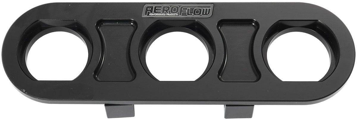 Aeroflow Performance Universal Modular 3-Port Billet Bulkhead Plate Universal Modular 3-Port Billet Bulkhead Plate AF88-2020BLK Autofit