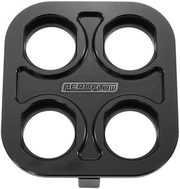 Aeroflow Performance Universal Modular 4-Port Square Billet Bulkhead Plate Universal Modular 4-Port Square Billet Bulkhead Plate AF88-2022BLK Autofit