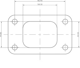 Aeroflow Performance Weld-On Suit GT30/GT35 T3 Stainless Steel Turbine Inlet Flange AF9551-0002 Autofit