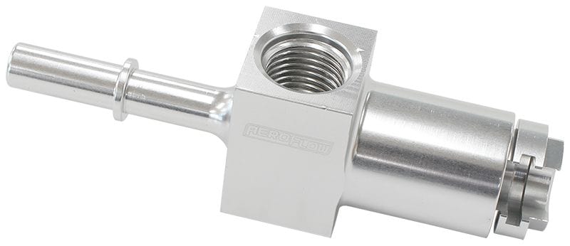 Aeroflow Performance With 1/8" NPT and -8 ORB Ports Push-On 3/8" Female to Male EFI Fuel Fitting - Silver AF905-02S Autofit