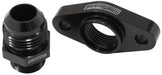 Aeroflow Performance With -12AN Fitting, 51mm Hole Centre. Black Finish. Turbo Drain Adapter AF463-14 Autofit