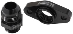 Aeroflow Performance With -12AN Fitting, 51mm Hole Centre. Black Finish. Turbo Drain Adapter AF463-14 Autofit