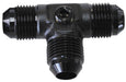 Aeroflow Performance With 2 x 1/8" NPT Ports, Black Finish Flare AN Tee -8AN AF824-08PBLK Autofit