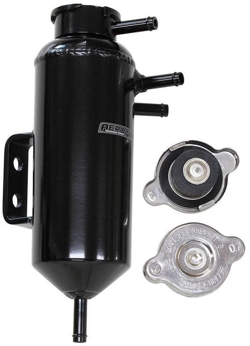 Aeroflow Performance With 5/16" Male Barbs, Radiator Cap & Blanking Cap Universal Header Tank - Black AF77-1031BLK Autofit