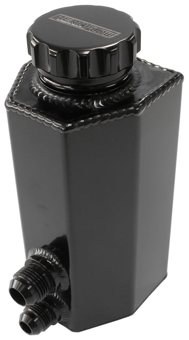 Aeroflow Performance With -8AN & -10AN Ports, 660ml (22.5oz) Universal Fabricated Power Steering Tank - Black AF77-1032BLK Autofit